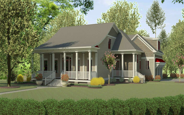 House Plan House Plan #31314 Angled Front Elevation