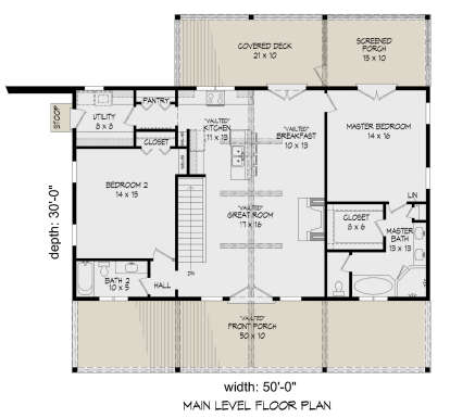 Mountain Plan: 2,470 Square Feet, 4 Bedrooms, 3.5 Bathrooms - 110-01028