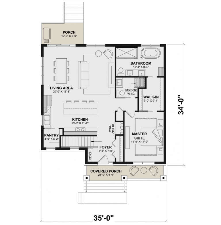 House Plan House Plan #31328 Drawing 1