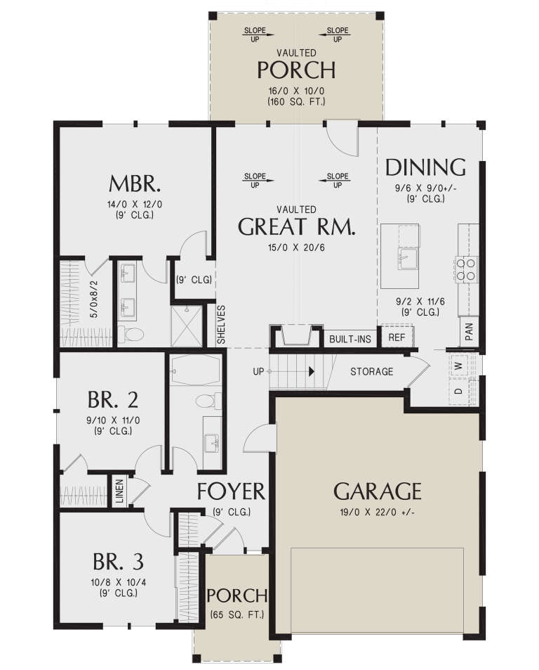 Modern Farmhouse Plan: 1,487 Square Feet, 3 Bedrooms, 2 Bathrooms ...