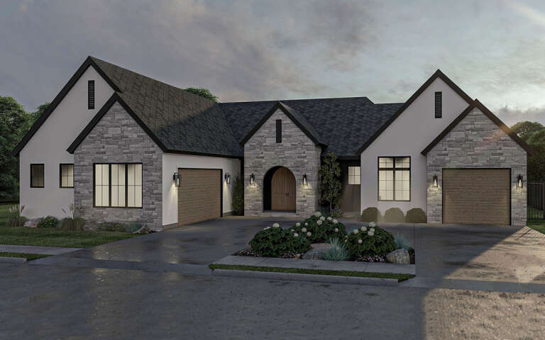 House Plan House Plan #31355 Angled Front Elevation