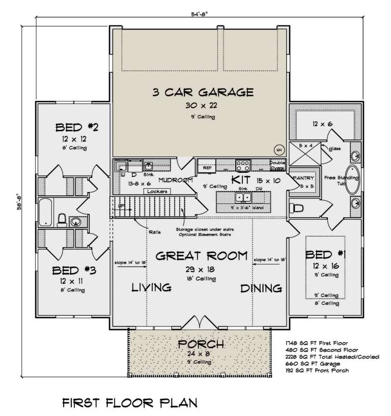 House Plan House Plan #31363 Drawing 1