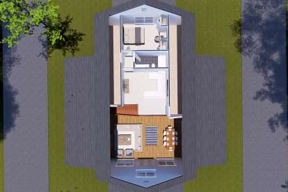 Overhead Second Floor for House Plan #4848-00416