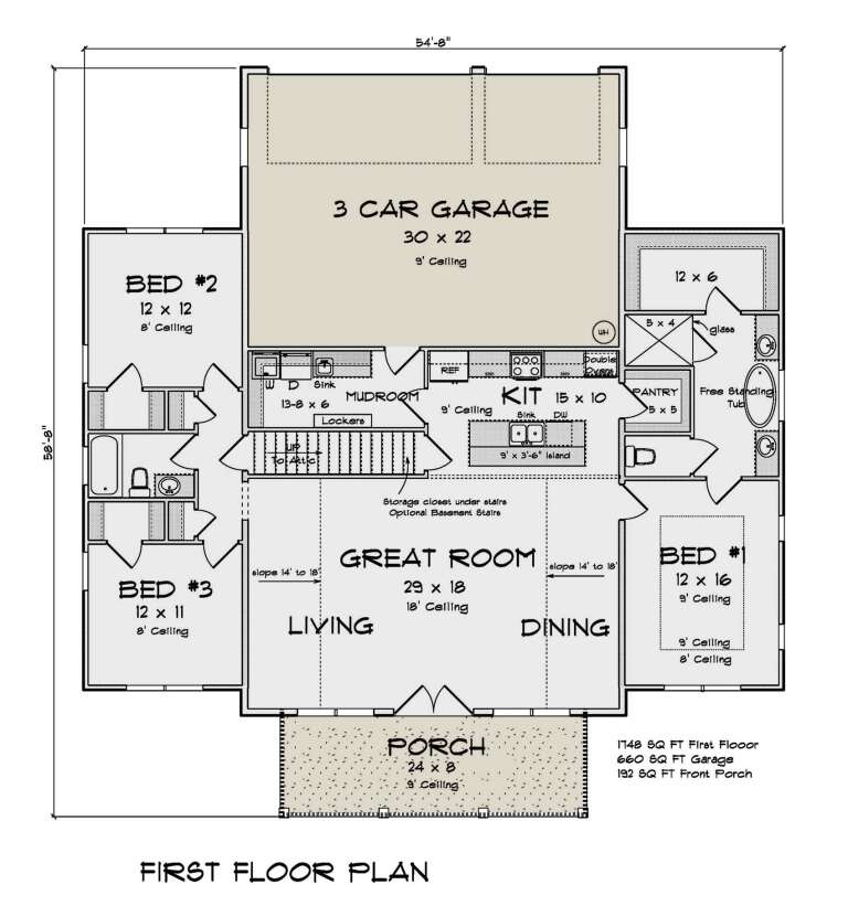 House Plan House Plan #31364 Drawing 1