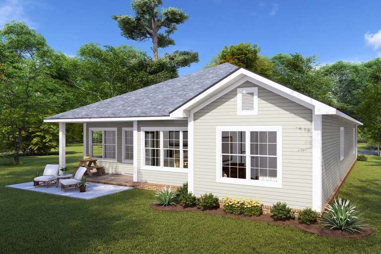 Cottage Plan: 1,521 Square Feet, 3 Bedrooms, 2 Bathrooms - 4848-00418