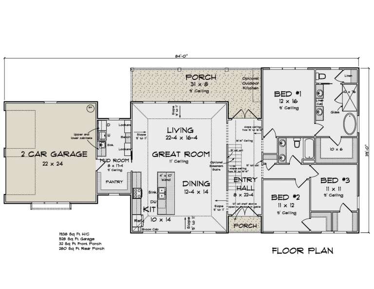 House Plan House Plan #31366 Drawing 1