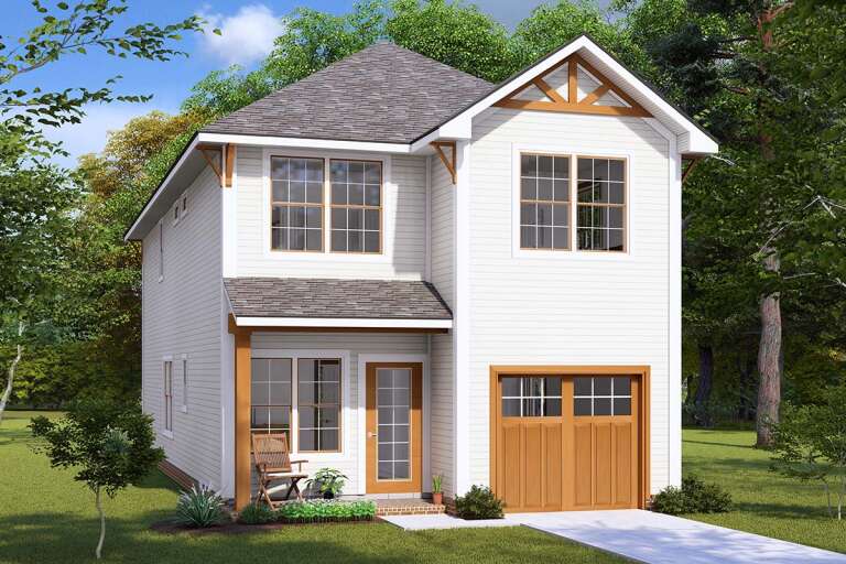 House Plan House Plan #31367 Angled Front Elevation