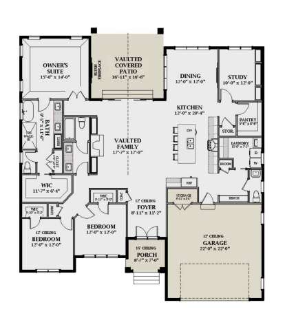 Contemporary Plan: 2,330 Square Feet, 3 Bedrooms, 2.5 Bathrooms - 6849 ...