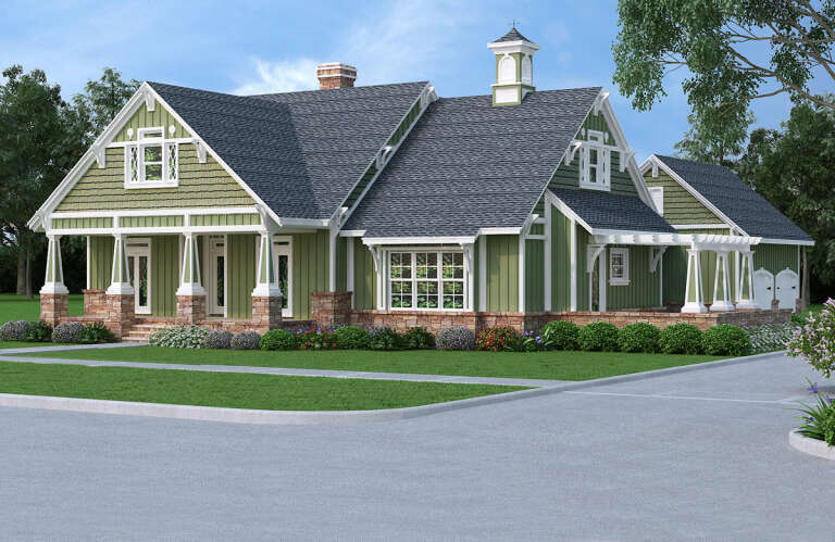 House Plan House Plan #31381 Angled Front Elevation