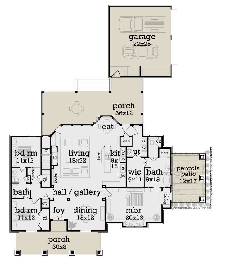 House Plan House Plan #31381 Drawing 1