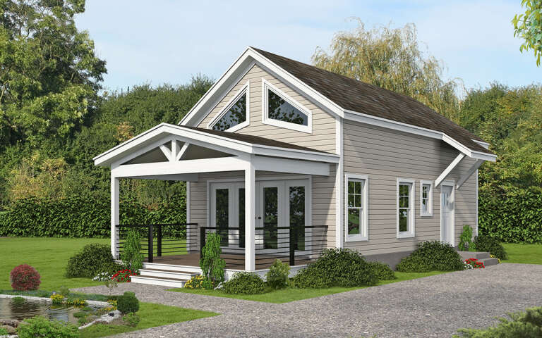 House Plan House Plan #31383 Angled Front Elevation