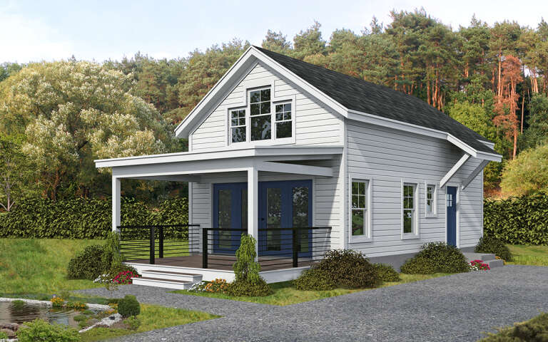 House Plan House Plan #31384 Angled Front Elevation