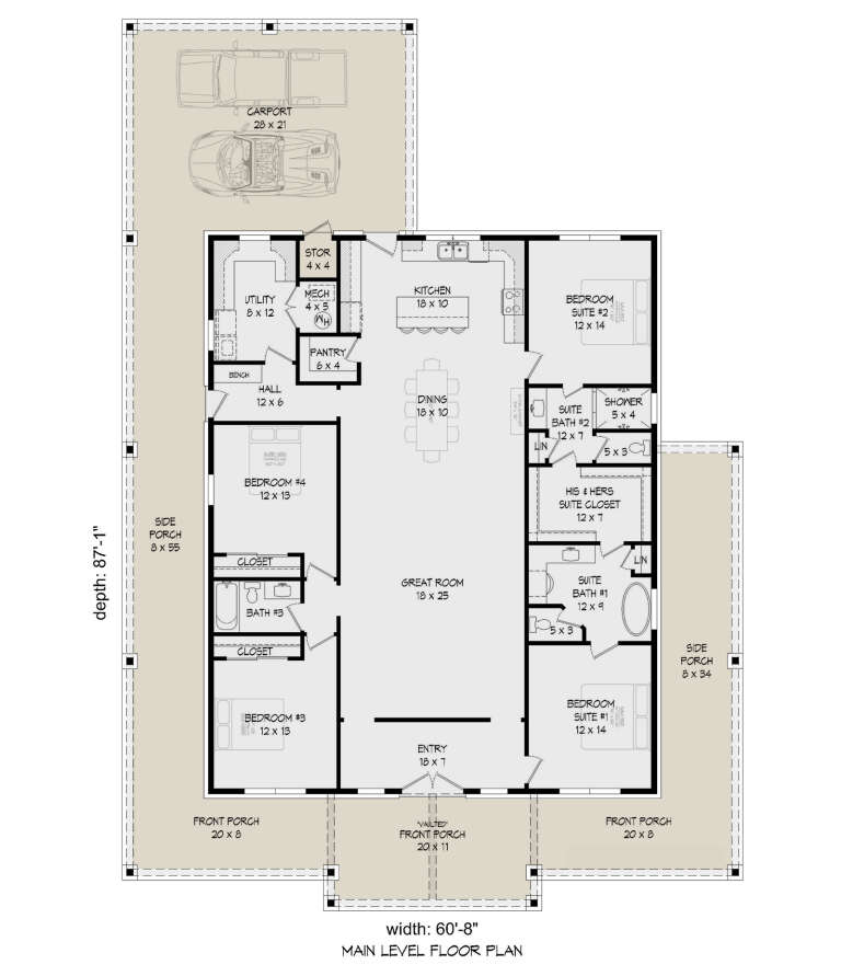 House Plan House Plan #31392 Drawing 1
