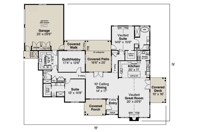 House Plan House Plan #31402 Drawing 1