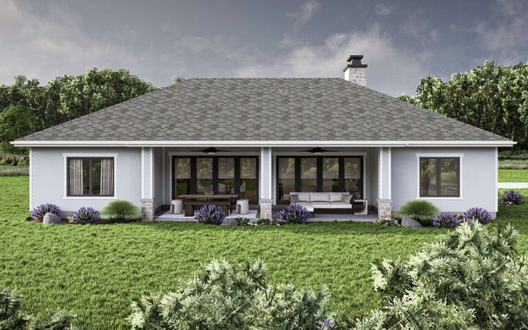 Traditional Plan: 1,968 Square Feet, 3 Bedrooms, 2 Bathrooms - 963-01011