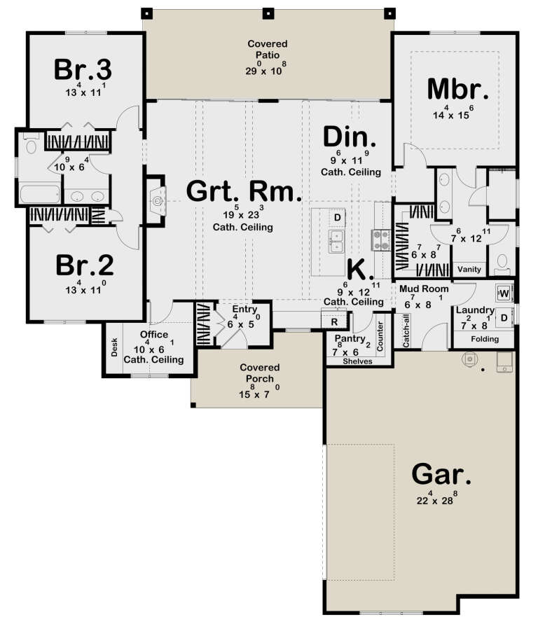 House Plan House Plan #31418 Drawing 1