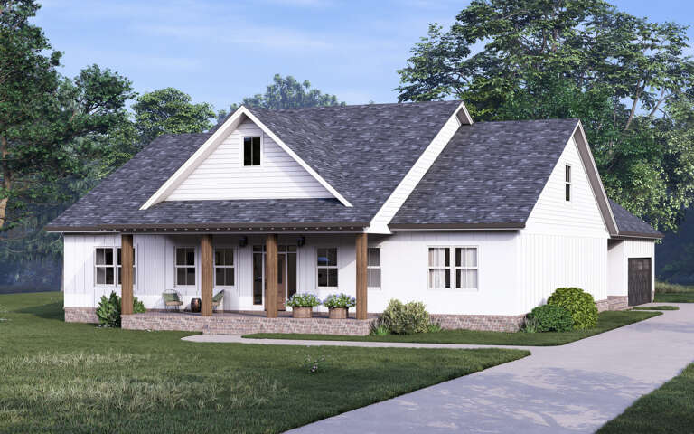House Plan House Plan #31420 Angled Front Elevation