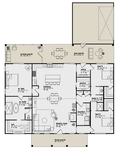Main Floor  for House Plan #7174-00027