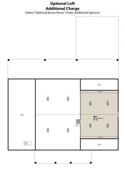 Optional Loft for House Plan #7174-00027