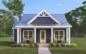 Modern Farmhouse Plan: 1,085 Square Feet, 2 Bedrooms, 2 Bathrooms - 009 ...