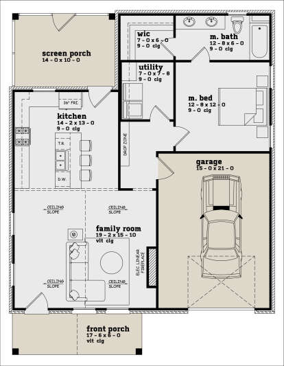 Main Floor  for House Plan #7174-00028
