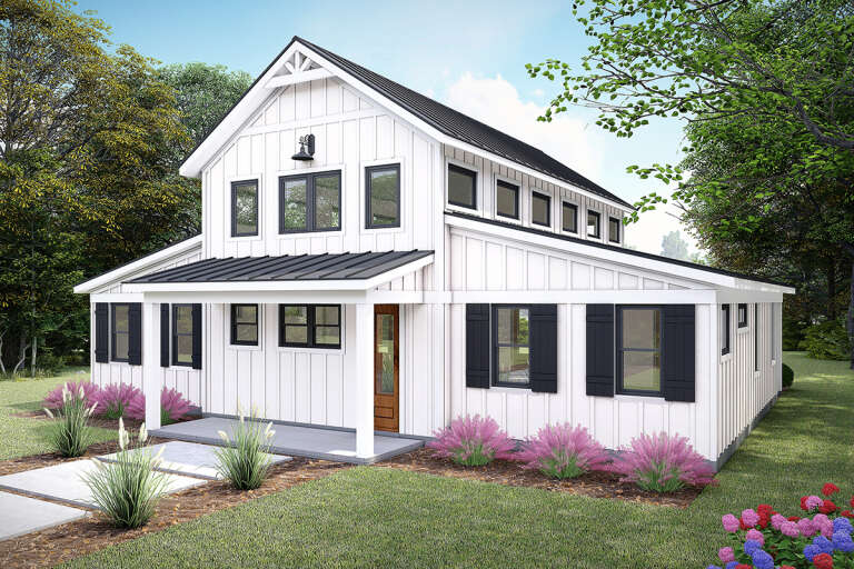 House Plan House Plan #31458 Angled Front Elevation
