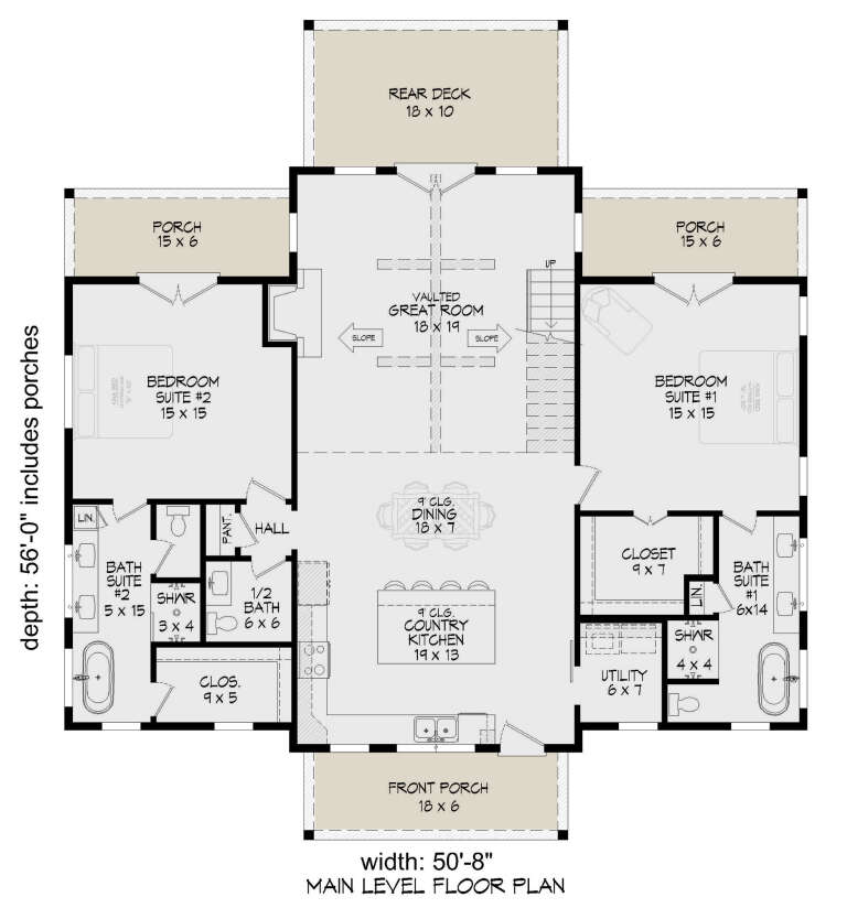 House Plan House Plan #31459 Drawing 1