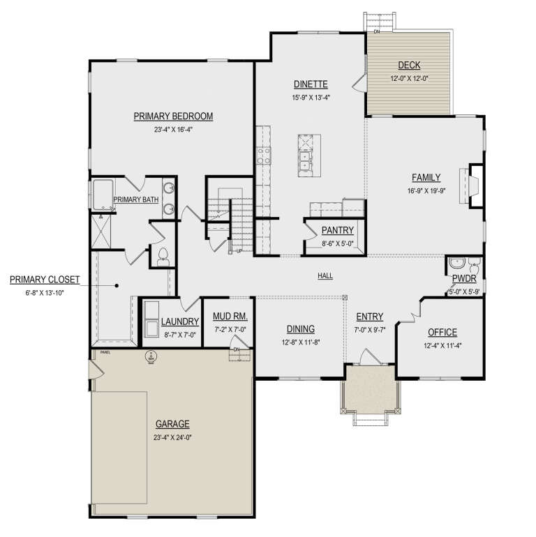 Traditional Plan: 3,986 Square Feet, 5 Bedrooms, 3.5 Bathrooms - 6261-00008