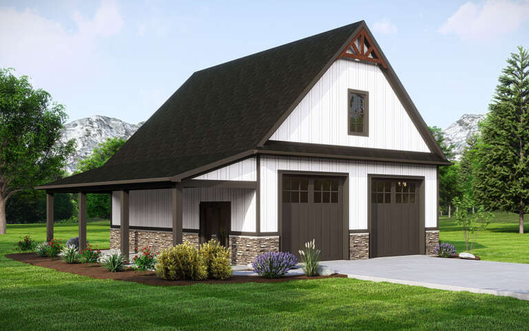 Modern Farmhouse Plan: 507 Square Feet, 1 Bedroom, 1 Bathroom - 5032-00278