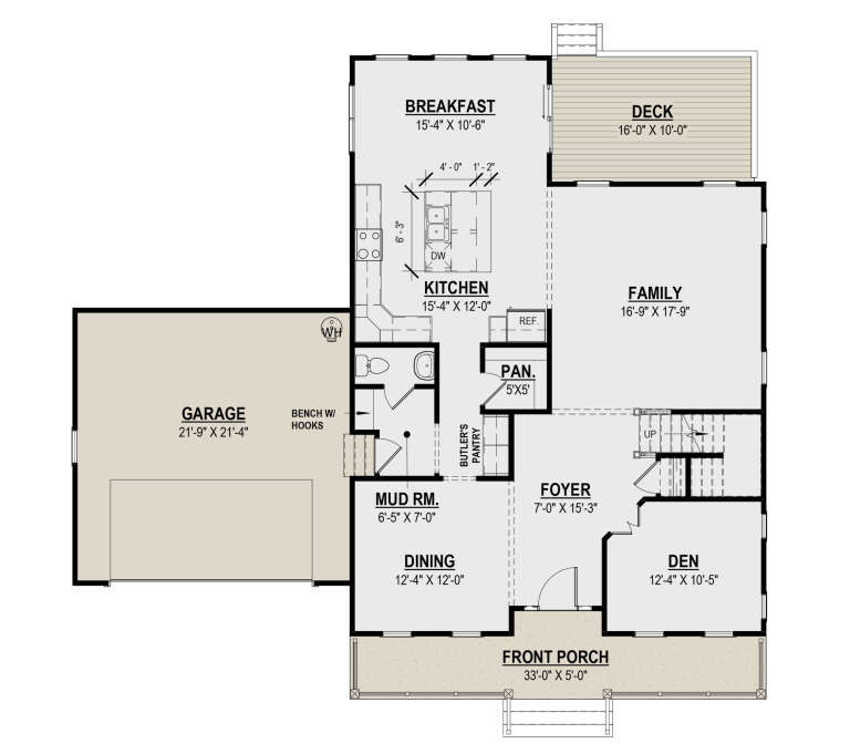 Country Plan: 2,695 Square Feet, 4 Bedrooms, 2.5 Bathrooms - 6261-00013