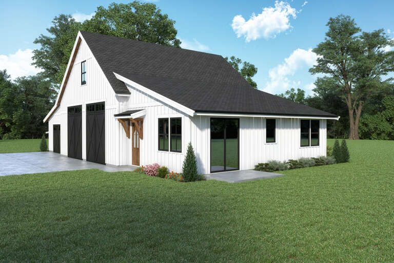 Barn Plan: 1,400 Square Feet, 1 Bedroom, 2 Bathrooms - 2464-00142