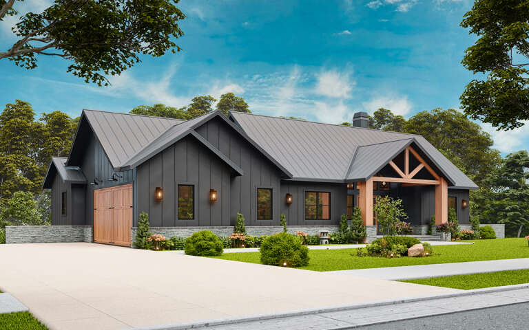 Modern Farmhouse Plan: 3,402 Square Feet, 4 Bedrooms, 3.5 Bathrooms 