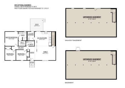 Basement for House Plan #6261-00015