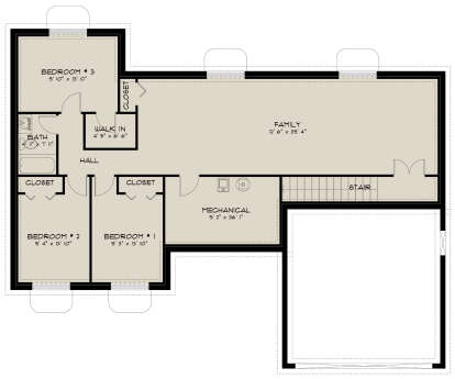Basement for House Plan #2802-00311