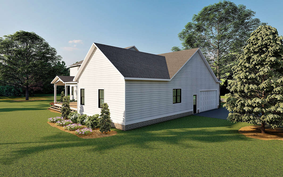 Modern Farmhouse Plan: 3,732 Square Feet, 4 Bedrooms, 2.5 Bathrooms 