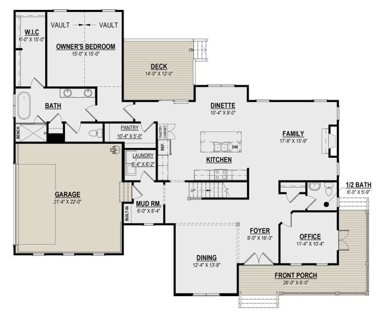 Modern Farmhouse Plan: 2,963 Square Feet, 4 Bedrooms, 2.5 Bathrooms ...