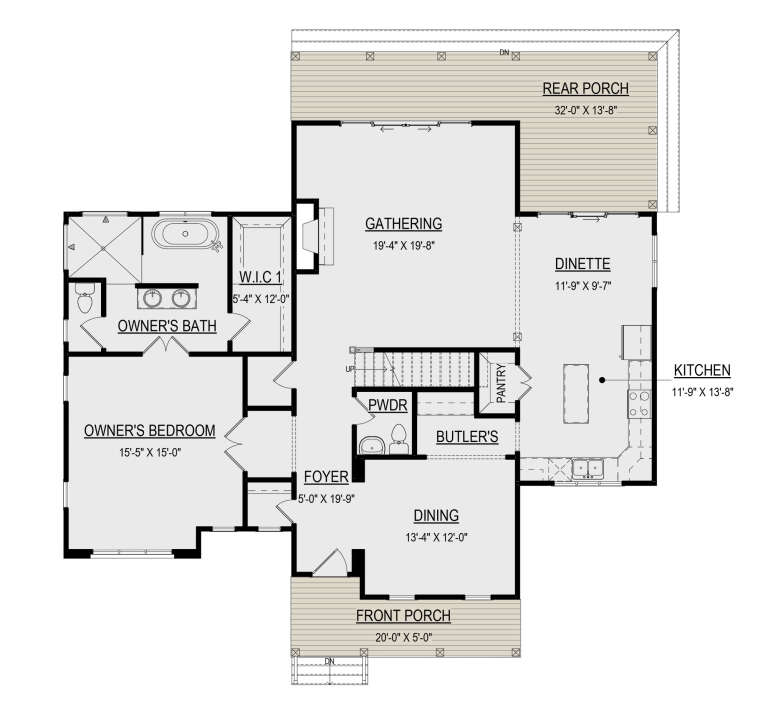 Modern Farmhouse Plan: 2,816 Square Feet, 4 Bedrooms, 2.5 Bathrooms ...