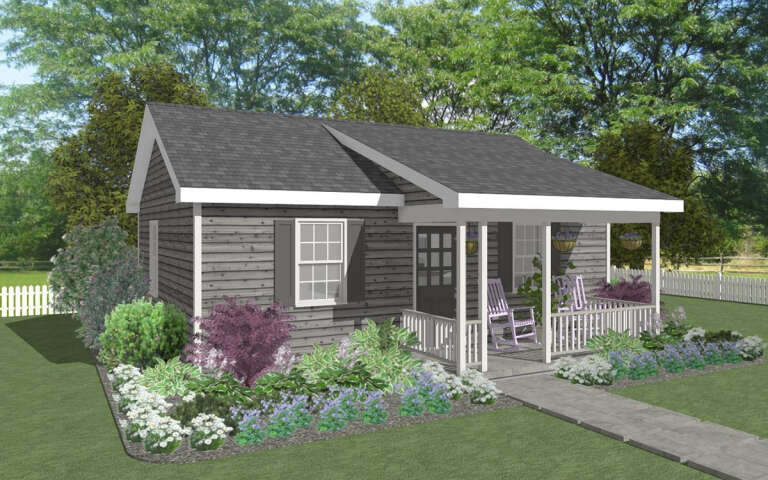 Cottage Plan: 510 Square Feet, 1 Bedroom, 1 Bathroom - 1502-00026