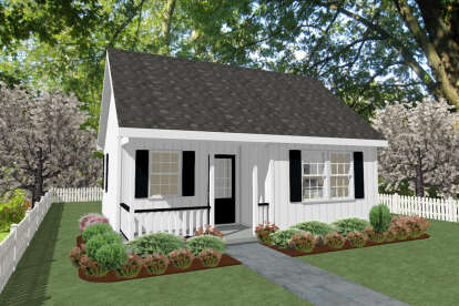 Cottage Plan: 681 Square Feet, 1 Bedroom, 1 Bathroom - 1502-00028