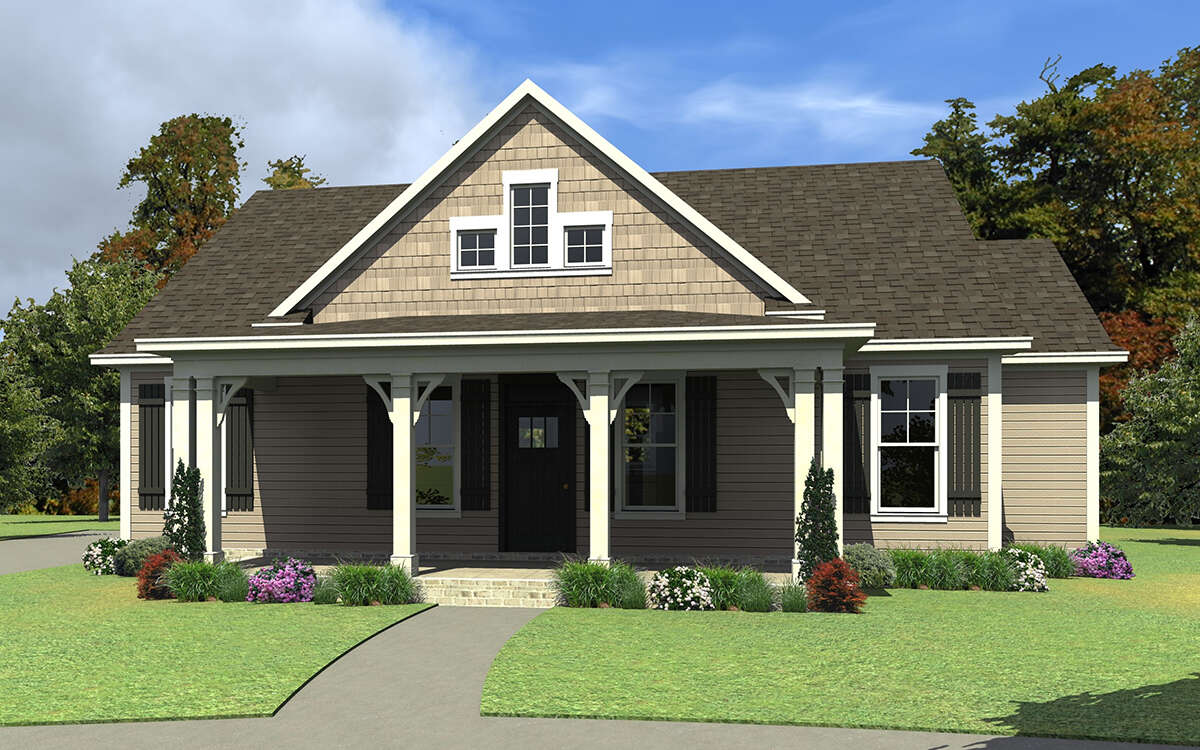 Craftsman Plan: 1,207 Square Feet, 3 Bedrooms, 2.5 Bathrooms - 1070-00322