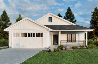 Modern Farmhouse Plan: 1,337 Square Feet, 2 Bedrooms, 2 Bathrooms - 009 ...