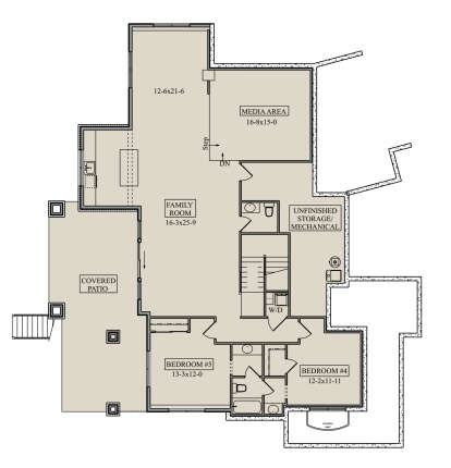 Craftsman Plan: 2,156 Square Feet, 3-5 Bedrooms, 2.5 Bathrooms - 5631-00255