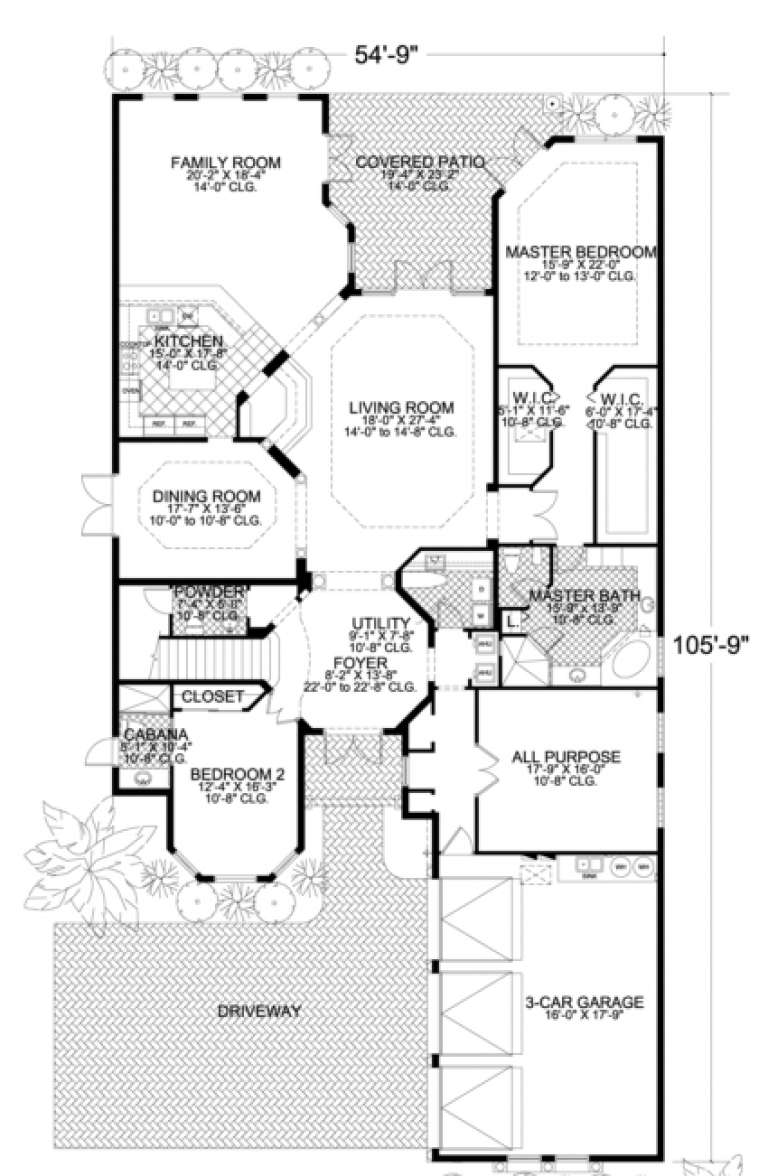 Mediterranean Plan: 4,370 Square Feet, 4 Bedrooms, 4.5 Bathrooms - 168 ...