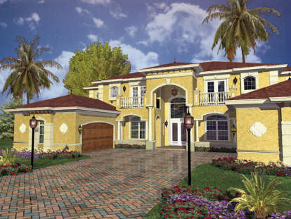Luxury House Plan #168-00077 Elevation Photo