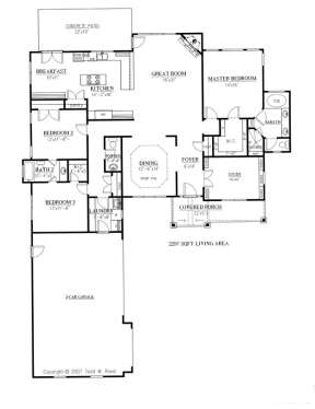 Ranch Plan: 2,297 Square Feet, 3 Bedrooms, 2.5 Bathrooms - 286-00052