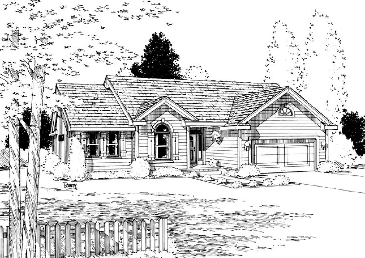 Traditional Plan: 1,852 Square Feet, 3 Bedrooms, 2 Bathrooms - 402-00766