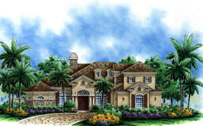 Mediterranean House Plan #575-00014 Elevation Photo
