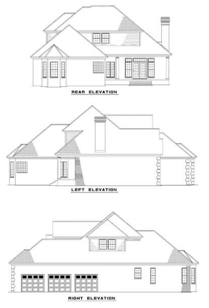 Traditional House Plan #110-00243 Elevation Photo