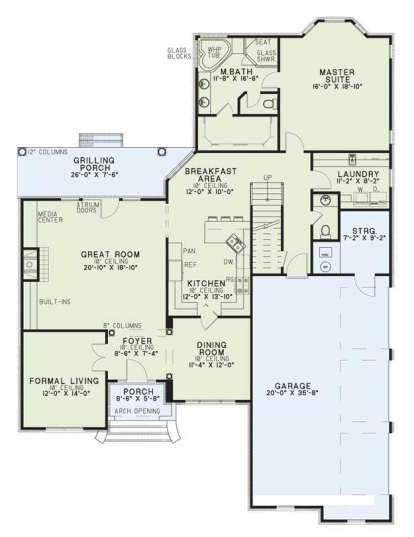 Floorplan 1 for House Plan #110-00243