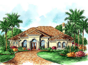 Mediterranean Plan: 3,490 Square Feet, 4 Bedrooms, 4 Bathrooms - 575-00038